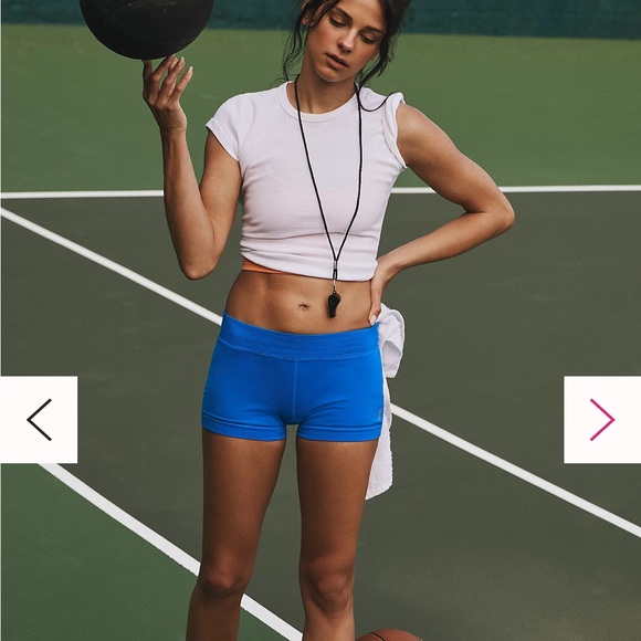 Free People Movement Good Karma Micro Shorts in Classic Blue XS/S and M/L NWOT - Picture 6 of 12